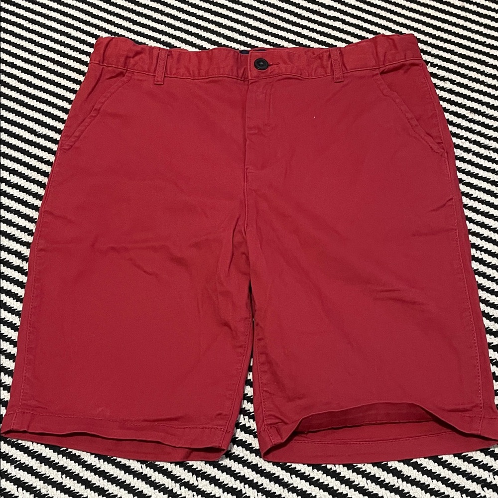 Boys Place Deep Red Flat Front Twill Casual Shorts